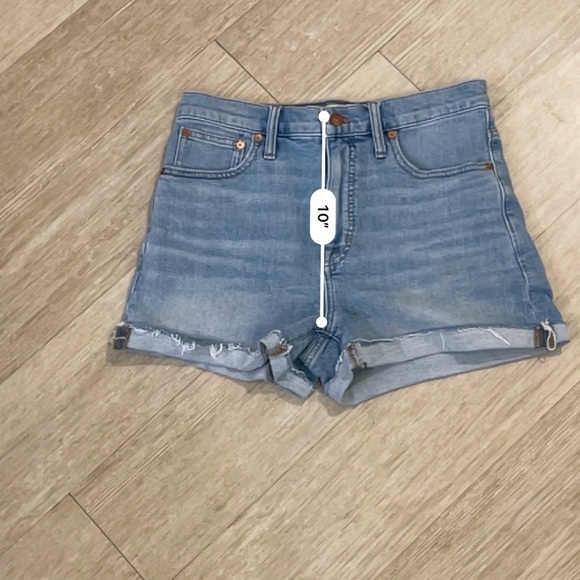 Madewell Blue Jean Shorts High-Waisted Rolled Cuff - Picture 12 of 13